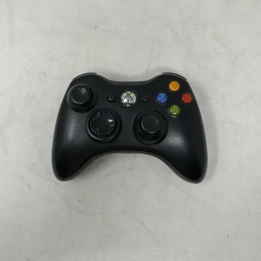Microsoft Xbox 360 Wireless Controller Model 1460 Black Console Gamepad